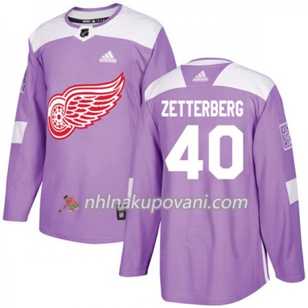 Detroit Red Wings Dresy Henrik Zetterberg 40 Adidas 2017-2018 Nachová Fights Cancer Practice Authentic - Pánské Detroit Red Wings Dresy Henrik Zetterberg 40 Adidas 2017-2018 Nachová Fights Cancer Practice Authentic - Pánské